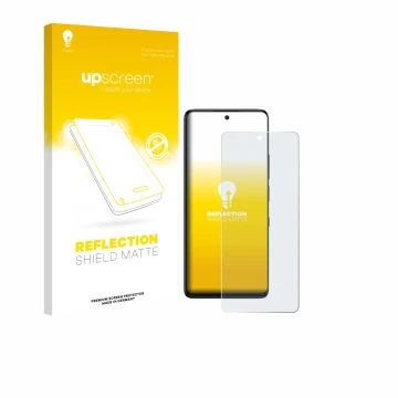 Vorderseite einer Produktverpackung mit dem Markenlogo upscreen. Daneben ist das Gerät TCL 60 NxtPaper 4G mit dem zugehörigen 