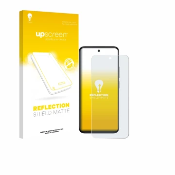 Vorderseite einer Produktverpackung mit dem Markenlogo upscreen. Daneben ist das Gerät TCL SE NxtPaper 5G mit dem zugehörigen 