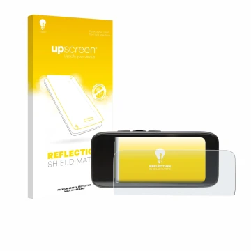 Vorderseite einer Produktverpackung mit dem Markenlogo upscreen. Daneben ist das Gerät Peterson StroboClip HD mit dem zugehöri