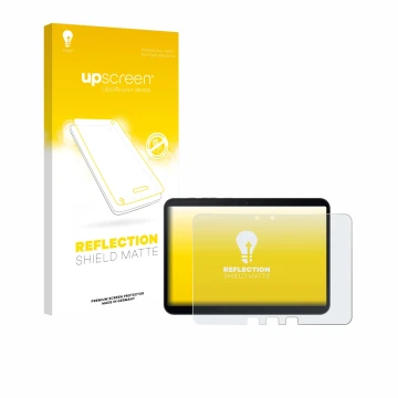 Vorderseite einer Produktverpackung mit dem Markenlogo upscreen. Daneben ist das Gerät Samsung Galaxy Tab Active 5 Pro mit dem