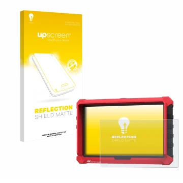 Vorderseite einer Produktverpackung mit dem Markenlogo upscreen. Daneben ist das Gerät Lilliput A7s 7