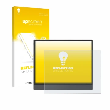 Vorderseite einer Produktverpackung mit dem Markenlogo upscreen. Daneben ist das Gerät Boox Tab X C mit dem zugehörigen Displa