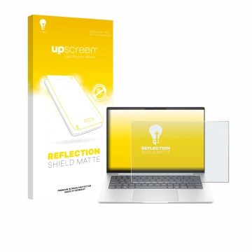 Vorderseite einer Produktverpackung mit dem Markenlogo upscreen. Daneben ist das Gerät HP EliteBook 8 G1i 14