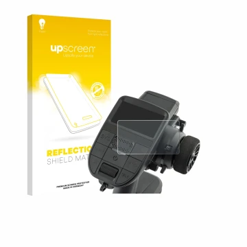 Vorderseite einer Produktverpackung mit dem Markenlogo upscreen. Daneben ist das Gerät Radiomaster MT12 mit dem zugehörigen Di