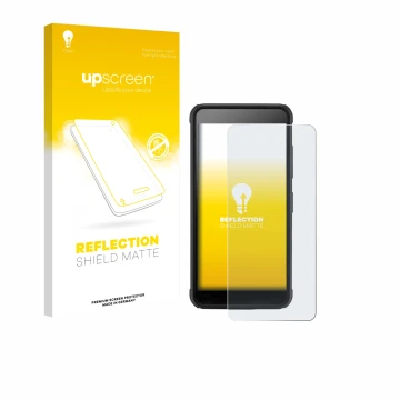 Vorderseite einer Produktverpackung mit dem Markenlogo upscreen. Daneben ist das Gerät SkyCaddie Pro 4X mit dem zugehörigen Di