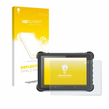 Vorderseite einer Produktverpackung mit dem Markenlogo upscreen. Daneben ist das Gerät MSI ND52 mit dem zugehörigen Displaysch