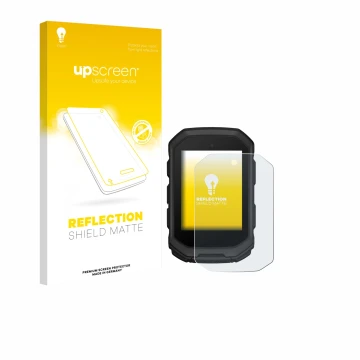 Vorderseite einer Produktverpackung mit dem Markenlogo upscreen. Daneben ist das Gerät Garmin Edge MTB mit dem zugehörigen Dis