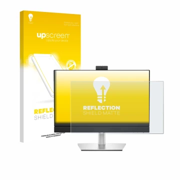 Vorderseite einer Produktverpackung mit dem Markenlogo upscreen. Daneben ist das Gerät Dell Pro 24 All-in-One PC mit dem zugeh