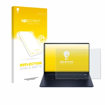 Vorderseite einer Produktverpackung mit dem Markenlogo upscreen. Daneben ist das Gerät HP EliteBook Ultra 14 G1i mit dem zugeh