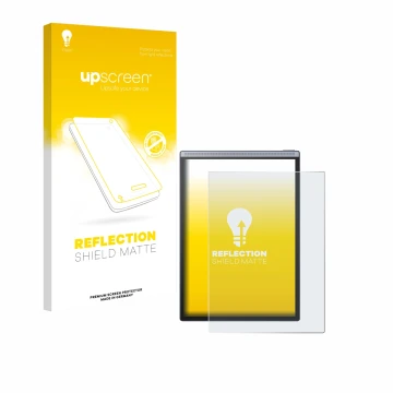 Vorderseite einer Produktverpackung mit dem Markenlogo upscreen. Daneben ist das Gerät iflytek Ainote Air 2 mit dem zugehörige