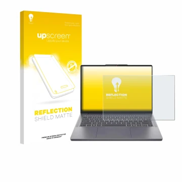 Vorderseite einer Produktverpackung mit dem Markenlogo upscreen. Daneben ist das Gerät Lenovo IdeaPad Slim 3i Gen 10 14