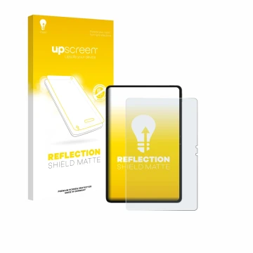 Vorderseite einer Produktverpackung mit dem Markenlogo upscreen. Daneben ist das Gerät Blackview MEGA 3 mit dem zugehörigen Di