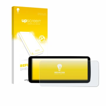 Vorderseite einer Produktverpackung mit dem Markenlogo upscreen. Daneben ist das Gerät Ninetom Car Radio 12.3