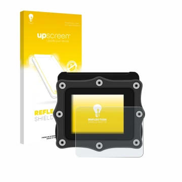 Vorderseite einer Produktverpackung mit dem Markenlogo upscreen. Daneben ist das Gerät Shearwater Perdix 2 mit dem zugehörigen