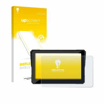 Vorderseite einer Produktverpackung mit dem Markenlogo upscreen. Daneben ist das Gerät Carpuride W702S Pro 7