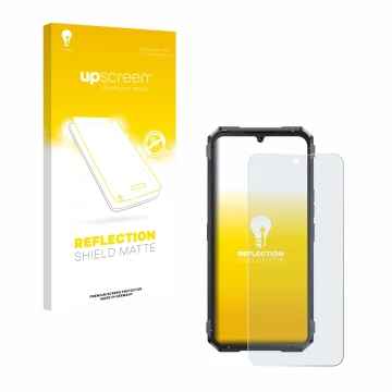 Vorderseite einer Produktverpackung mit dem Markenlogo upscreen. Daneben ist das Gerät Cubot King Kong 11 mit dem zugehörigen 