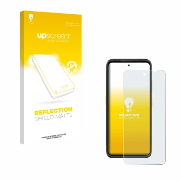 Vorderseite einer Produktverpackung mit dem Markenlogo upscreen. Daneben ist das Gerät Ulefone Armor 23 Ultra mit dem zugehöri