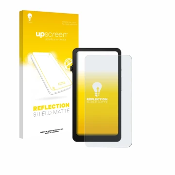 Vorderseite einer Produktverpackung mit dem Markenlogo upscreen. Daneben ist das Gerät DuRoBo Krono mit dem zugehörigen Displa