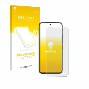 Vorderseite einer Produktverpackung mit dem Markenlogo upscreen. Daneben ist das Gerät Nubia Air mit dem zugehörigen Displaysc