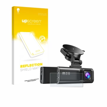 Vorderseite einer Produktverpackung mit dem Markenlogo upscreen. Daneben ist das Gerät Redtiger F7NP mit dem zugehörigen Displ