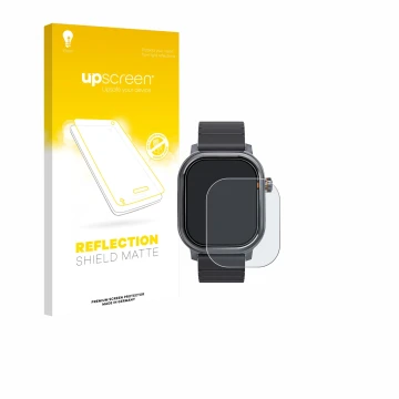 Vorderseite einer Produktverpackung mit dem Markenlogo upscreen. Daneben ist das Gerät Kospet Pulse mit dem zugehörigen Displa
