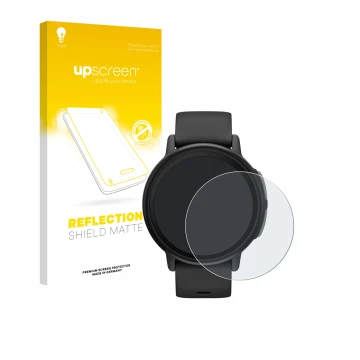 Vorderseite einer Produktverpackung mit dem Markenlogo upscreen. Daneben ist das Gerät Garmin Bounce 2 mit dem zugehörigen Dis