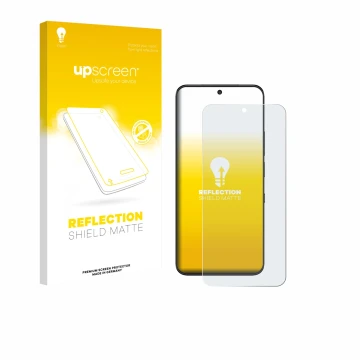 Vorderseite einer Produktverpackung mit dem Markenlogo upscreen. Daneben ist das Gerät TCL NXTPAPER 60 Ultra mit dem zugehörig