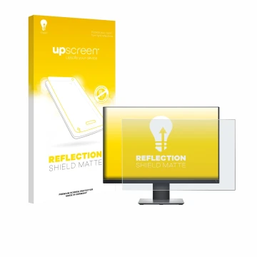 Vorderseite einer Produktverpackung mit dem Markenlogo upscreen. Daneben ist das Gerät Dell Professional P2421 mit dem zugehör