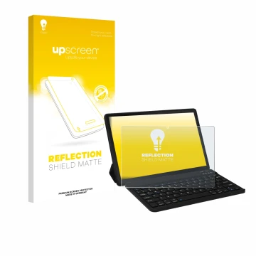 Vorderseite einer Produktverpackung mit dem Markenlogo upscreen. Daneben ist das Gerät Laptok LAPA7LBK 11