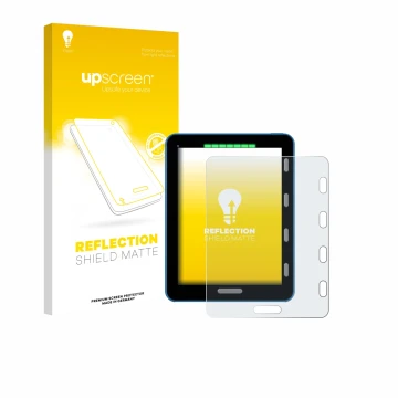 Vorderseite einer Produktverpackung mit dem Markenlogo upscreen. Daneben ist das Gerät Vakaros Atlas 2 / Edge mit dem zugehöri