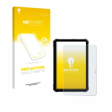 Vorderseite einer Produktverpackung mit dem Markenlogo upscreen. Daneben ist das Gerät Blackview Active 7 mit dem zugehörigen 