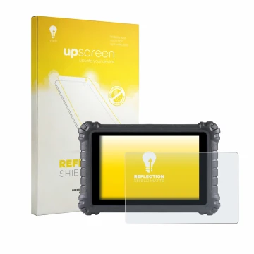 Vorderseite einer Produktverpackung mit dem Markenlogo upscreen. Daneben ist das Gerät Autel MaxiSys MS906 Pro mit dem zugehör