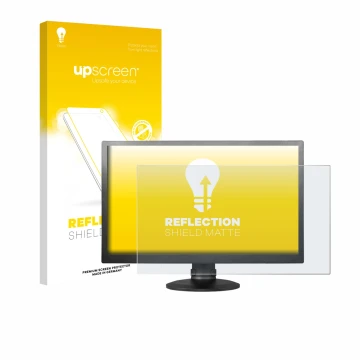 Vorderseite einer Produktverpackung mit dem Markenlogo upscreen. Daneben ist das Gerät AOC I2475PXQU mit dem zugehörigen Displ