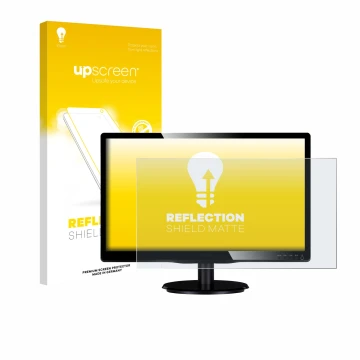 Vorderseite einer Produktverpackung mit dem Markenlogo upscreen. Daneben ist das Gerät Philips 200V4QSBR/00 mit dem zugehörige