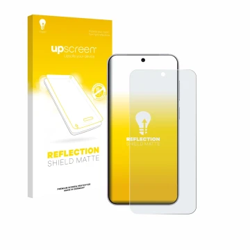 Vorderseite einer Produktverpackung mit dem Markenlogo upscreen. Daneben ist das Gerät Vivo X300 mit dem zugehörigen Displaysc