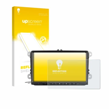 Vorderseite einer Produktverpackung mit dem Markenlogo upscreen. Daneben ist das Gerät Zenec Z-E2065 mit dem zugehörigen Displ