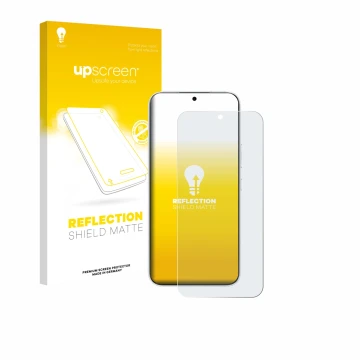 Vorderseite einer Produktverpackung mit dem Markenlogo upscreen. Daneben ist das Gerät Honor 500 mit dem zugehörigen Displaysc