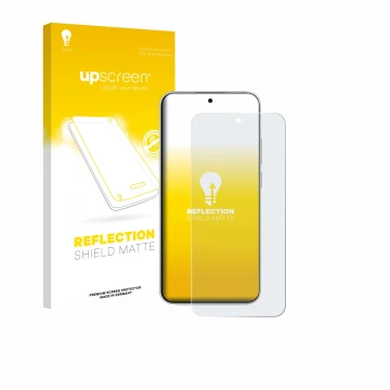 Vorderseite einer Produktverpackung mit dem Markenlogo upscreen. Daneben ist das Gerät Xiaomi Redmi Note 15 Pro mit dem zugehö