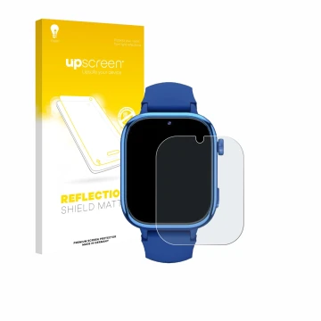Vorderseite einer Produktverpackung mit dem Markenlogo upscreen. Daneben ist das Gerät Ruxingx T40 mit dem zugehörigen Display