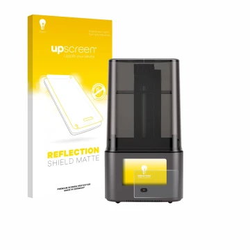Vorderseite einer Produktverpackung mit dem Markenlogo upscreen. Daneben ist das Gerät Anycubic Photon Mono 4 Ultra mit dem zu