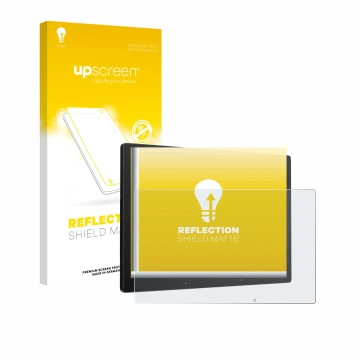 Vorderseite einer Produktverpackung mit dem Markenlogo upscreen. Daneben ist das Gerät Atoto X10 10