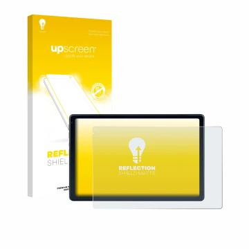 Vorderseite einer Produktverpackung mit dem Markenlogo upscreen. Daneben ist das Gerät MUISOO MUIC10702 10.1