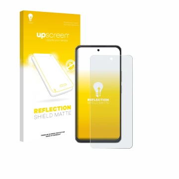 Vorderseite einer Produktverpackung mit dem Markenlogo upscreen. Daneben ist das Gerät Cubot Note 60 mit dem zugehörigen Displ