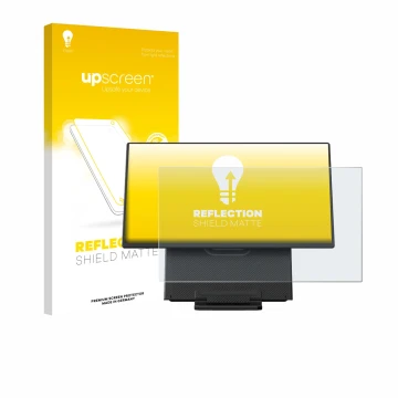 Vorderseite einer Produktverpackung mit dem Markenlogo upscreen. Daneben ist das Gerät Blackview Table 10 23.8