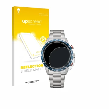 Vorderseite einer Produktverpackung mit dem Markenlogo upscreen. Daneben ist das Gerät Citizen CA4716-50L mit dem zugehörigen 