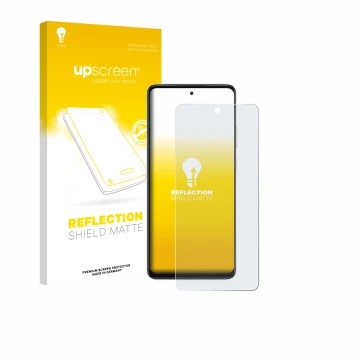 Vorderseite einer Produktverpackung mit dem Markenlogo upscreen. Daneben ist das Gerät Oppo A5x 4G mit dem zugehörigen Display