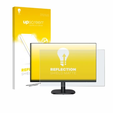 Vorderseite einer Produktverpackung mit dem Markenlogo upscreen. Daneben ist das Gerät Amazon Basics C24M2020DEU mit dem zugeh