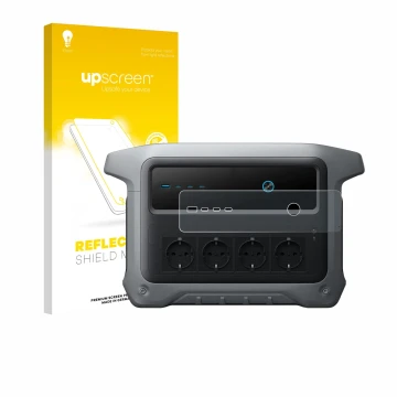 Vorderseite einer Produktverpackung mit dem Markenlogo upscreen. Daneben ist das Gerät Anker SOLIX C1000 Gen 2 mit dem zugehör