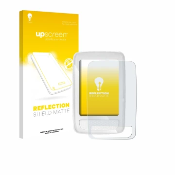 Vorderseite einer Produktverpackung mit dem Markenlogo upscreen. Daneben ist das Gerät Giant Axact 14W mit dem zugehörigen Dis