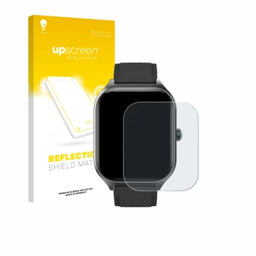 Vorderseite einer Produktverpackung mit dem Markenlogo upscreen. Daneben ist das Gerät FORRLITE Smartwatch 2.01